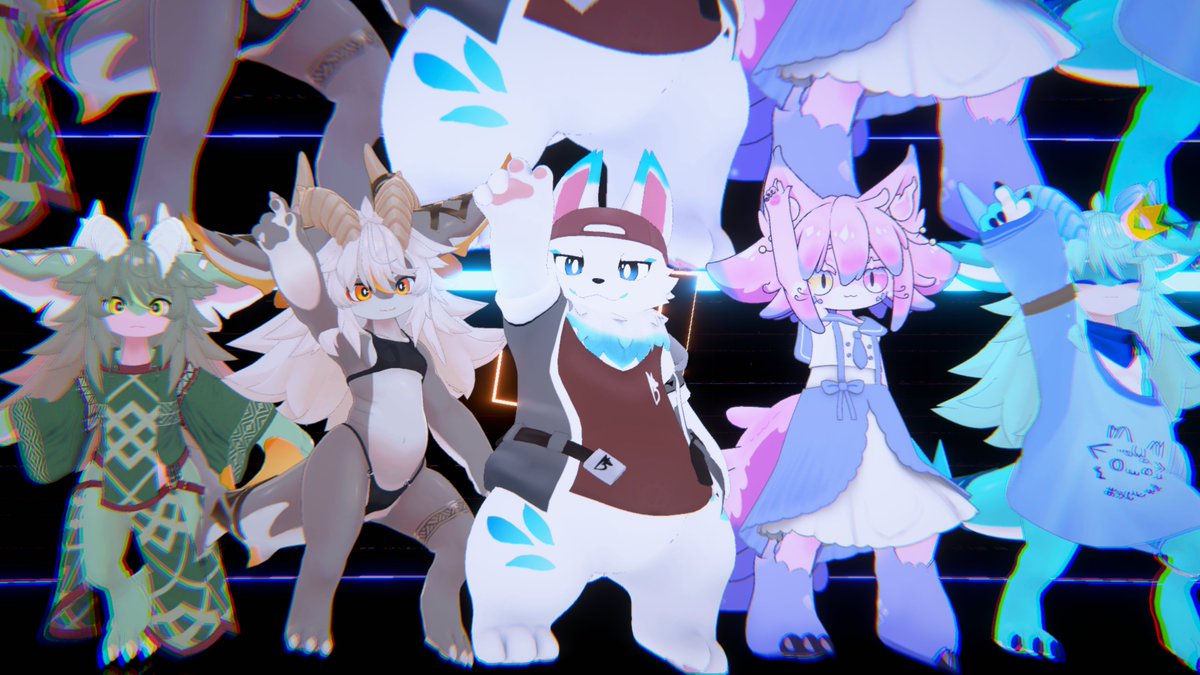 vanilla_ritsu's tweet photo. みんなで踊るのも楽しいね🐶✨ https://t.co/r1NGKtAwrr