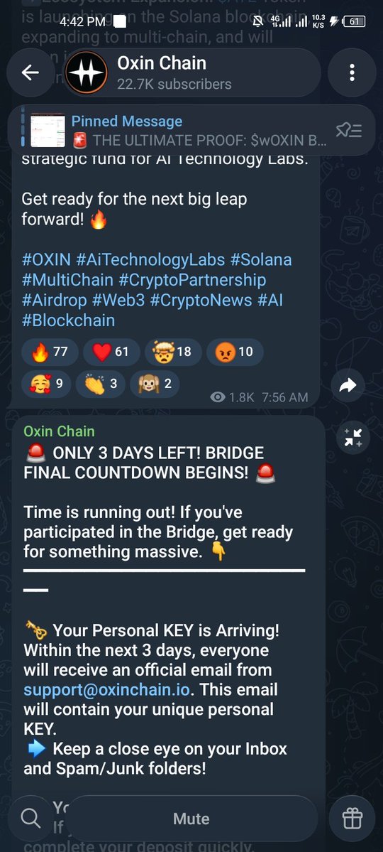 jegari0004's tweet photo. @SamalalCha97392 @oxinchain They said...

🔑 Your Personal KEY is Arriving!
Within the next 3 days, everyone will receive an official email from support@oxinchain.io. This email will contain your unique personal KEY.
▶️ Keep a close eye on your Inbox and Spam/Junk folders! https://t.co/g3JzcjKPHo