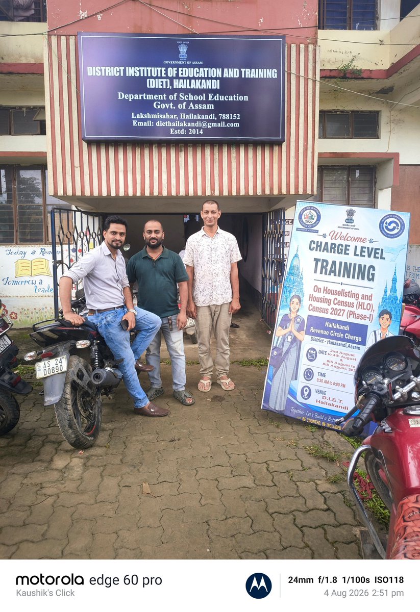 SaIim_Barbhuiya's tweet photo. #Day_9 (04/08/2026)
#Hailakandi_Revenue_Circle_Charge
At DIET, Hailakandi.
Concluding day of the third-round batches of the three-day training programme for Enumerators and Supervisors.
#Census2027 #Houselisting #SelfEnumeration #HLO https://t.co/wK9ap3qIh5