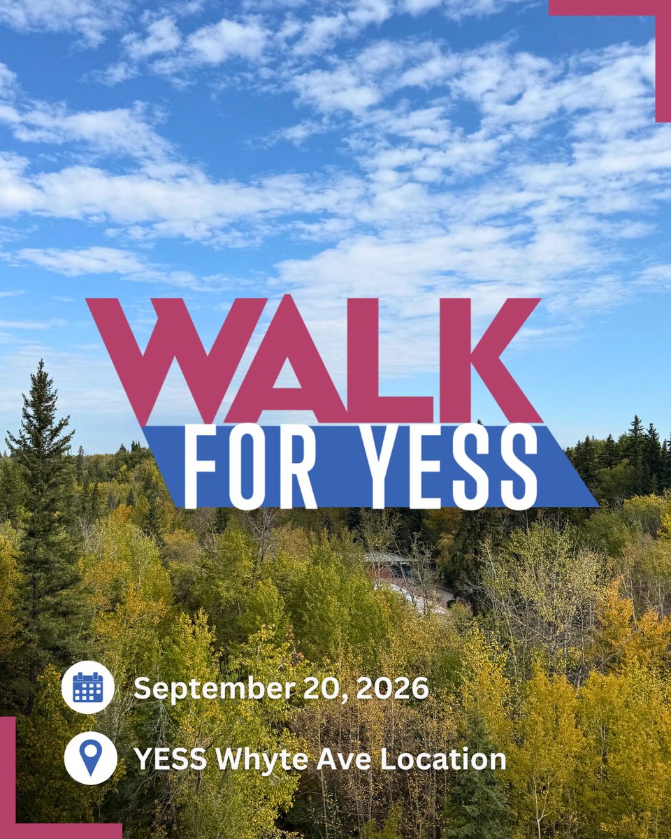 YESSorg's tweet photo. Join us September 20 for the 2nd Annual Walk for YESS and help support youth in crisis across Edmonton.

Thanks to Carmacks Enterprises Ltd., the first $12,000 raised will be matched!

Register today! https://t.co/T3UfIIzccB https://t.co/0zIwo2fhcU