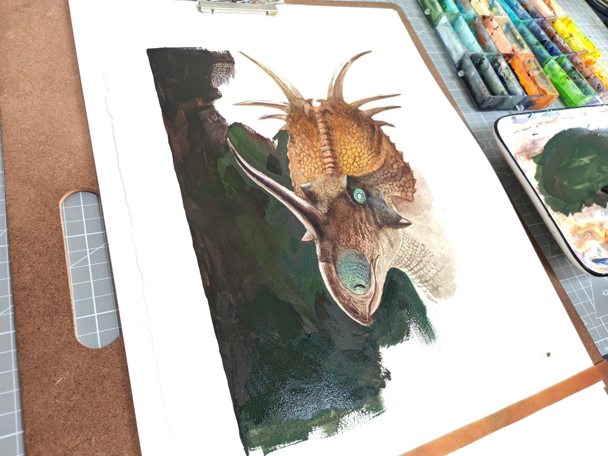 zihanshen115982's tweet photo. Styracosaurus
A signed artwork to give to a friend https://t.co/bSamxfSoyf
