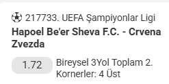 StatsProp's tweet photo. Şampiyonlar Ligi 🏆

Hapoel Be'er Sheva vs Kızılyıldız / Kızılyıldız ⛳️ 4.5o Corners

@ 1.72

Stake 8 https://t.co/OCazTwvxhI