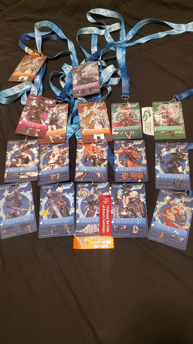 ShawnTheWonder's tweet photo. I'm on a journey to collect all the #otakon 2026 badges. I just need the Friday Monk, both Saturday badges, Child, Youth, Press, and Guest badges to complete my collection. Hit me up if you have any info. #ffxiv https://t.co/vvQoDUrWsJ