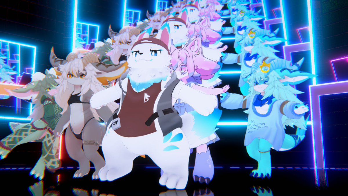 vanilla_ritsu's tweet photo. みんなで踊るのも楽しいね🐶✨ https://t.co/r1NGKtAwrr