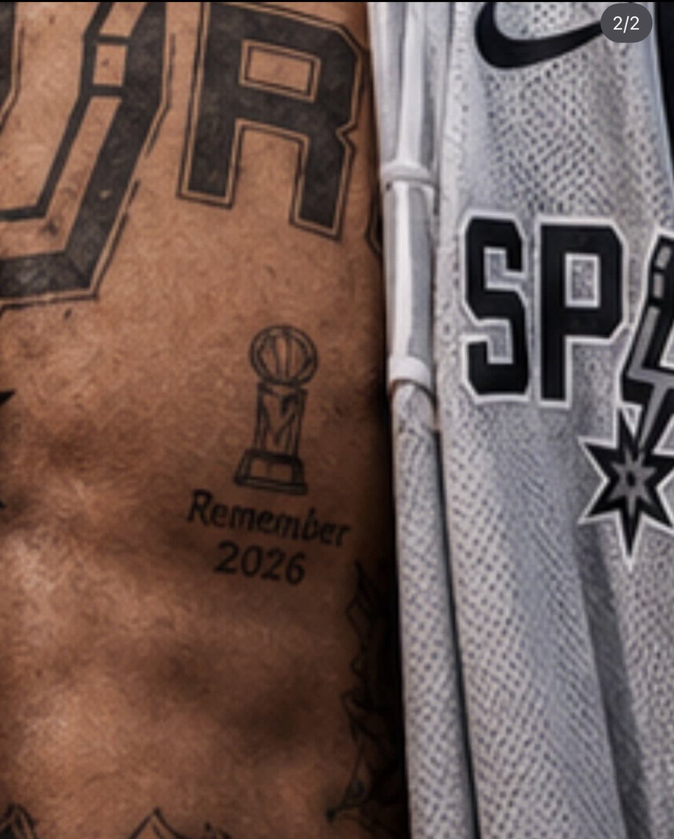 SpursNation_SA's tweet photo. I think I’m gonna get this tattoo 

“Remember 2026’’ 😭 https://t.co/eh9ppsKfgw