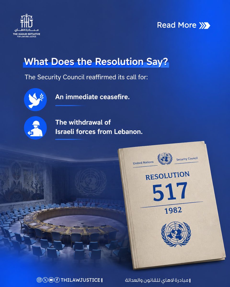 THILawJustice's tweet photo. 📜 On This Day | UN Security Council Resolution 517 (1982)

#un_resolution517 #united_nations https://t.co/W8f0nH3l5k