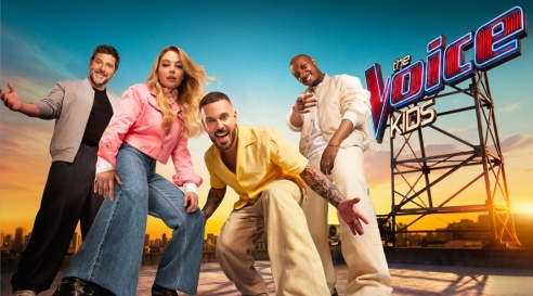 NMalaboeuf's tweet photo. La saison 12 de #TheVoiceKids animée par @nikosaliagas, accompagné de @styletonicc, avec les 4 Coachs @patrickfiorioff @jesuissanta999 @MPokora et @Sopranopsy4, débarque sur @TF1 dès le samedi 22 août à 21H10 ! @itvstudios https://t.co/747R8kiWbA