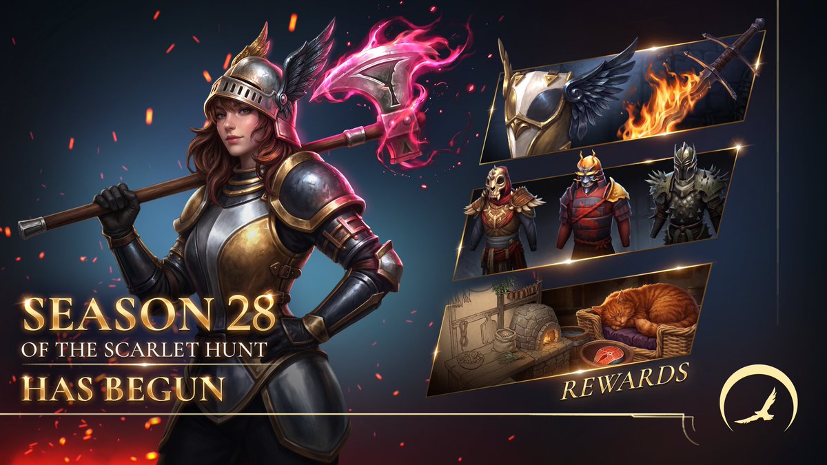 grimsoulgame's tweet photo. 💥Season 27 of the Scarlet Hunt has begun!  Among those who share this post and leave a comment, we will raffle off 5 Grandmaster Codes for the current season. To participate, simply share this post and leave your in-game ID in the comments. 
 
🍀May fortune favor the strongest. https://t.co/MtL6wBzvo3