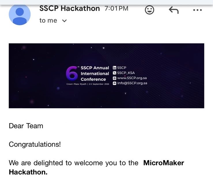 AF__966's tweet photo. ๐ค๐คุงูุญู
ุฏููู
Excited for this experience and whatโs ahead ๐คฉ!!
#MicroMakerHackathon
#SSCP26 https://t.co/ofSsEg07Yl