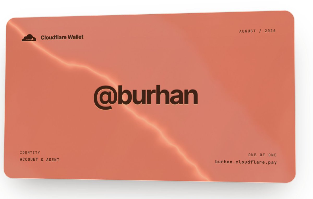 Burhan_Bharmal's tweet photo. I just reserved my Cloudflare Wallet tag: https://t.co/7wV6JJnIbD.

Reserve yours now at https://t.co/5UjmXyrqbK https://t.co/N5w4TE1fOf