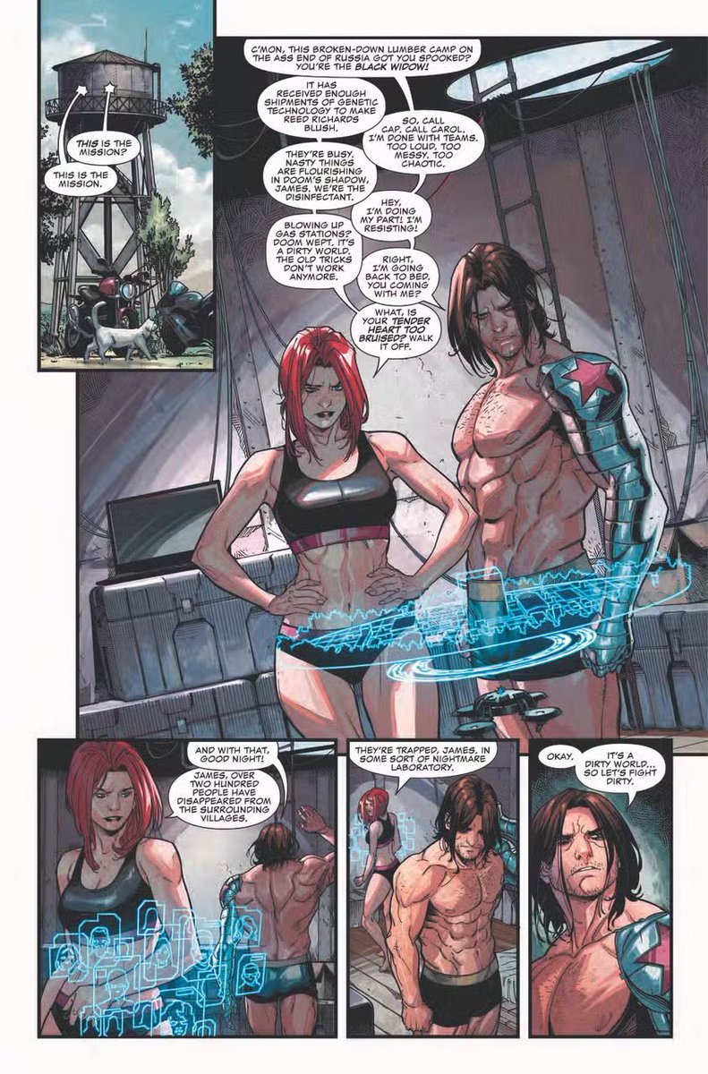 Betrigansmh's tweet photo. Nobody ever ships Rivals’ Bucky and Widow and I don’t get it https://t.co/GUe8o37wNH