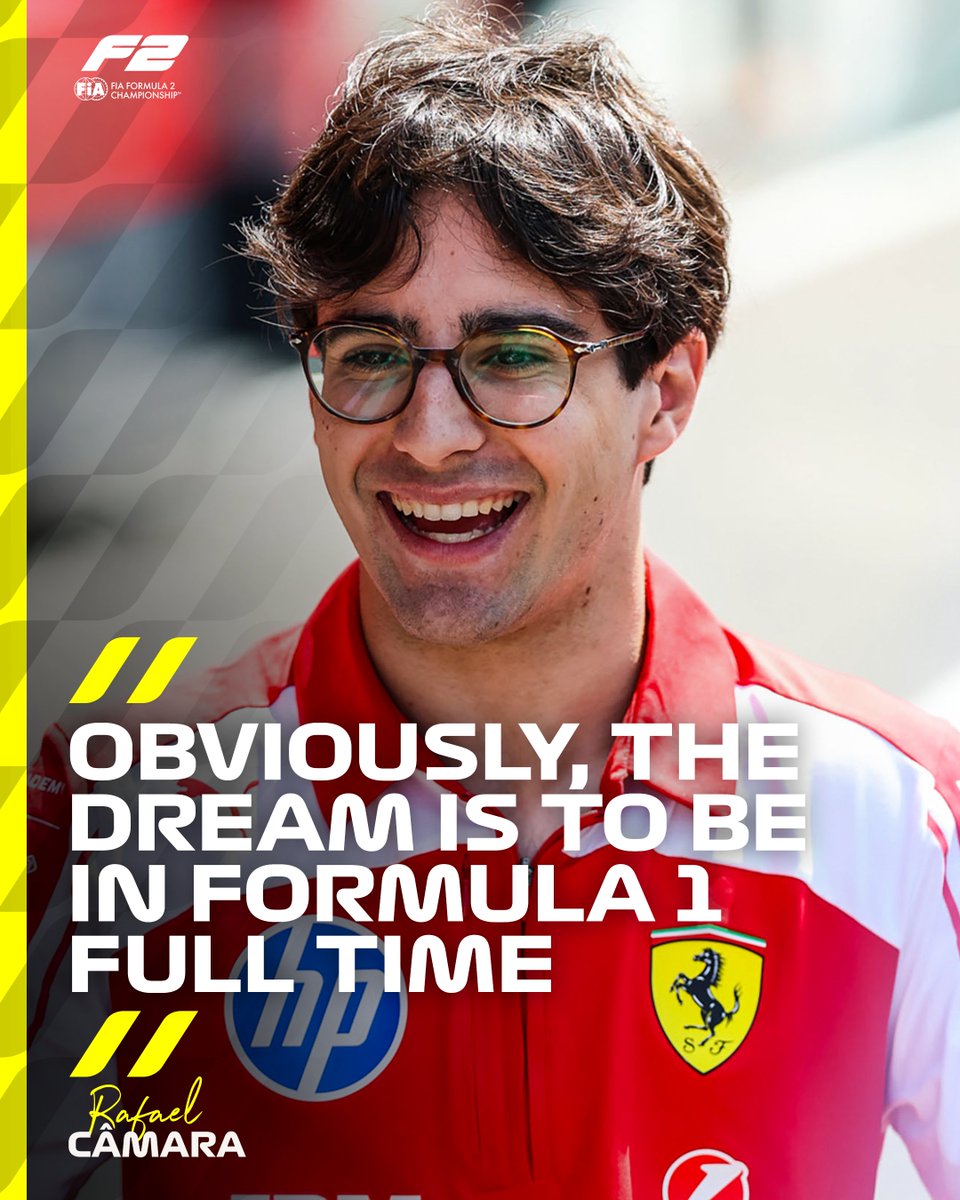 Formula2's tweet photo. "The dream is close!" 🥹✨

Rafa Camara reflects on his season so far and shares his ambitions for the future ➡️ https://t.co/SNKQ8kY2VI

#F2 #RoadToF1 https://t.co/vQev99C8nR