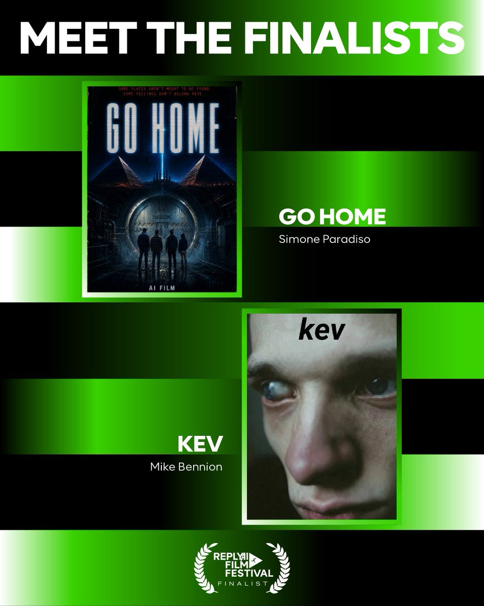 ReplyChallenges's tweet photo. More of #ReplyAIFilmFestival 2026 finalists!

👉 “Go Home” by Simone Paradiso 🇮🇹 
4 teens find a hidden bunker in '99 NY, sparking a dark sci-fi mystery.

👉 “Kev” by Mike Bennion 🇬🇧
A blind man shares his world.

Vote here ➡️ https://t.co/q5wJPSUPO4 https://t.co/qJJrbEqHVb