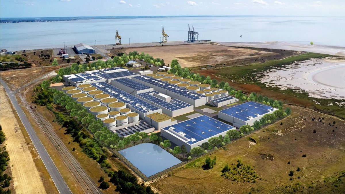 L_ThinkTank's tweet photo. [ 🇫🇷 FRANCE ]

🔸 La préfecture de Gironde a autorisé la construction de la mégaferme terrestre de saumons au Verdon-sur-Mer, portée par Pure Salmon, malgré l’opposition des associations environnementales. 

Le projet, encadré par un « cadre environnemental strict », prévoit une production annuelle de 10 000 tonnes de saumons et la création de 400 emplois.