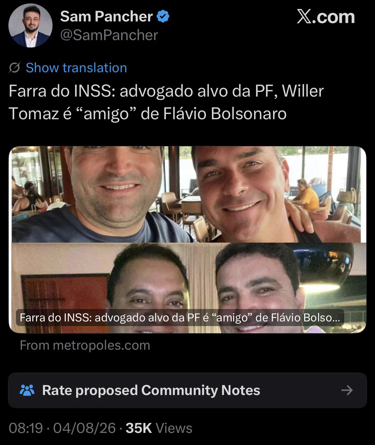 Max Cardoso on X: "Não dá para levar este cara a sério. Ele faz parte ...