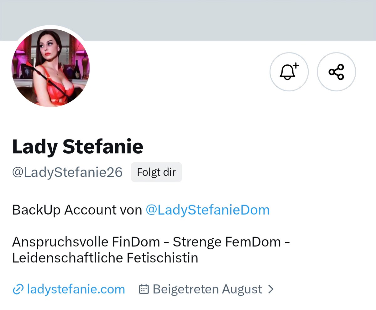 SveaMadame's tweet photo. Folge dem neuen Profil von Lady Stefanie @LadyStefanie26 , um nichts zu verpassen, bis ihr altes Profil hoffentlich wieder online ist ✨️ https://t.co/Biw5PmVRa3
