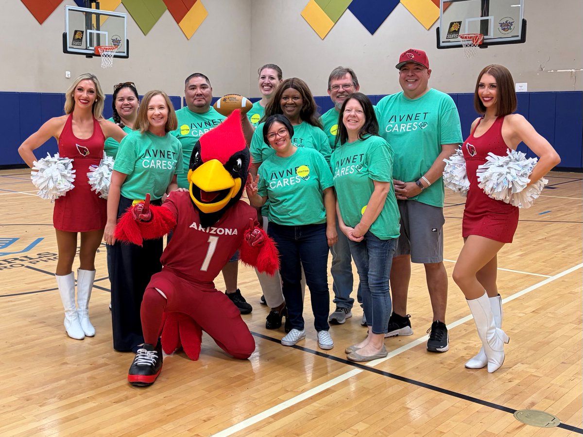 Avnet's tweet photo. Avnet recently partnered with the Arizona Cardinals to bring a hands-on STEM experience to students at the Boys &amp; Girls Clubs Parsons Branch in Phoenix. Through interactive activities, students explored real-world concepts while building skills that can inspire future careers. https://t.co/Nv89JiU56B