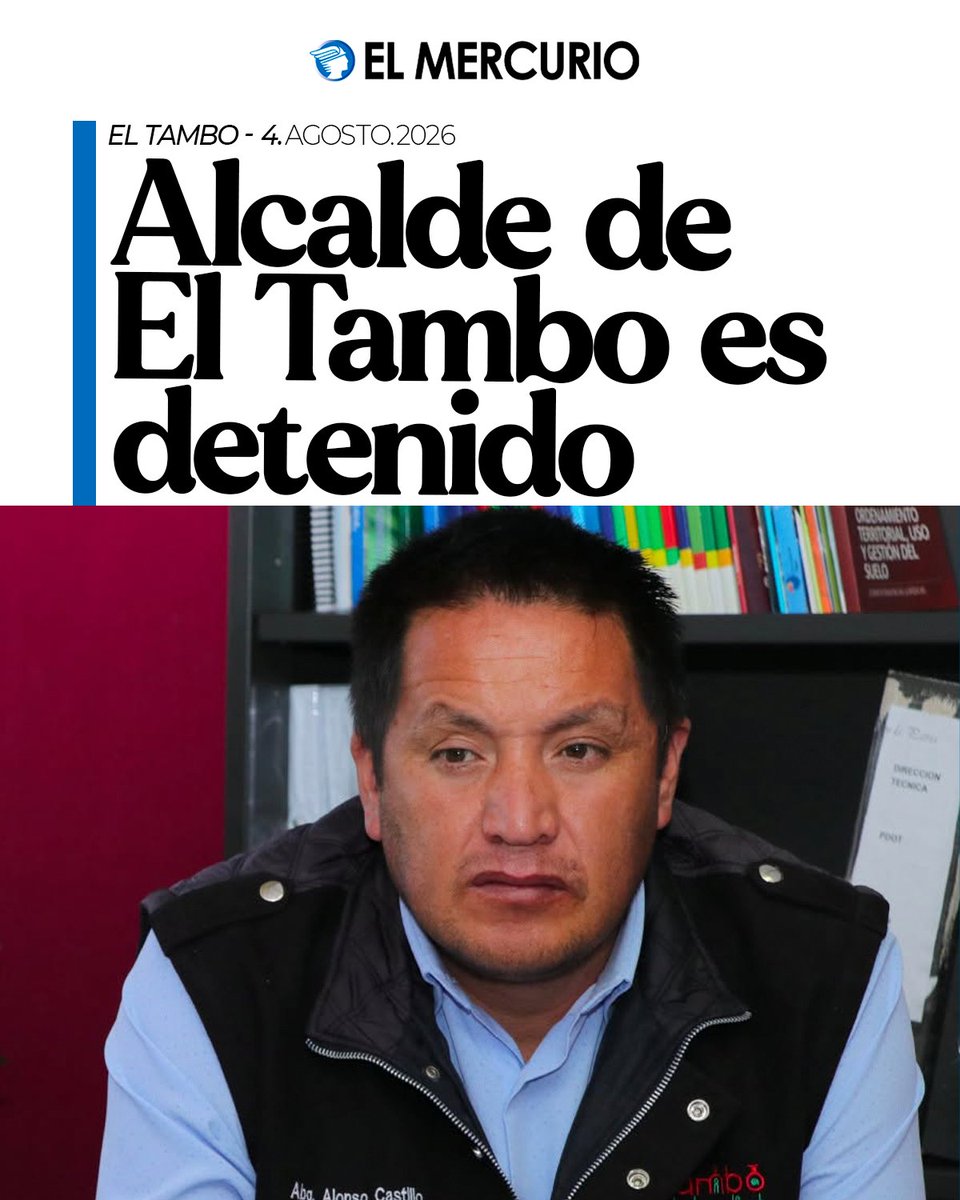 elmercurioec's tweet photo. René Castillo, alcalde de El Tambo, fue detenido por presunto peculado. https://t.co/VOKjjH0REN https://t.co/GKSAyvxgZY