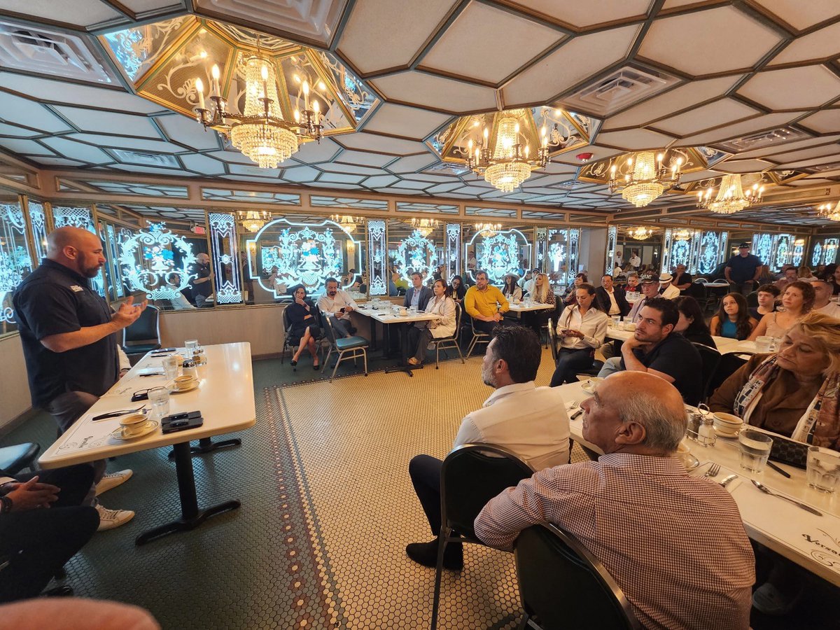 JayCollinsFL's tweet photo. Nothing beats hearing directly from Floridians. 

Thank you to everyone who joined us in Miami-Dade this morning at Versailles for breakfast, conversation, and an engaging discussion about the future of Florida. 

Your support and your ideas mean a great deal to me. https://t.co/4NFPHNH1l8