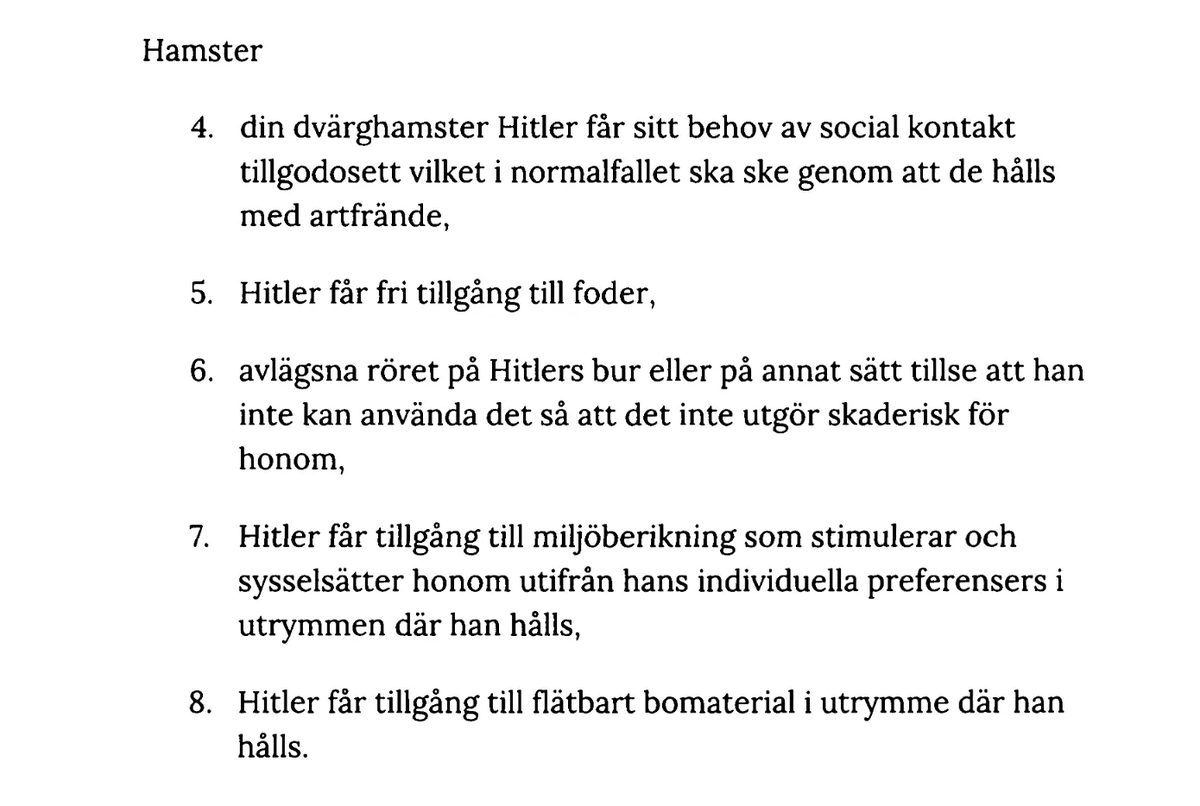 fiskargubbe's tweet photo. Läser länsstyrelsens utredning om dvärghamstern Hitler https://t.co/xTlBvxxtGO
