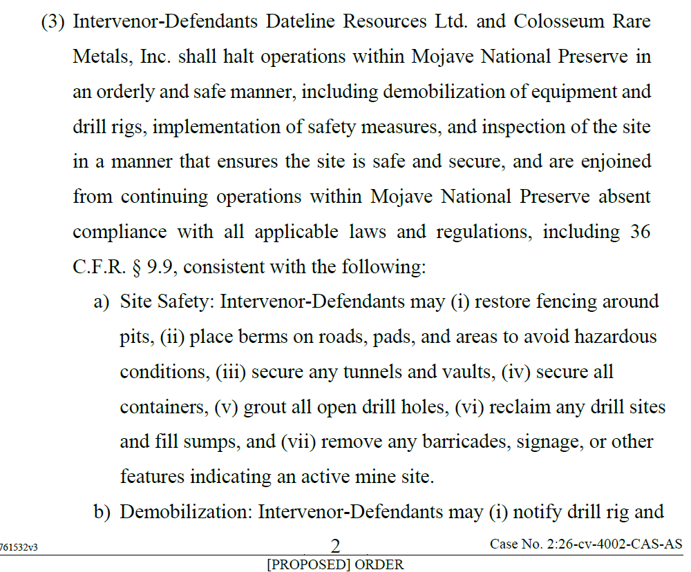 Etftraderguy's tweet photo. $DTREF $DTR

Can someone explain the proposed order submitted by US Department of Interior? On one hand, they are requesting the court to dismiss the primary injunction

On the other hand, they are suggesting, if primary injunction is denied, then DTREF should halt perations? https://t.co/tnyCAHUWTj