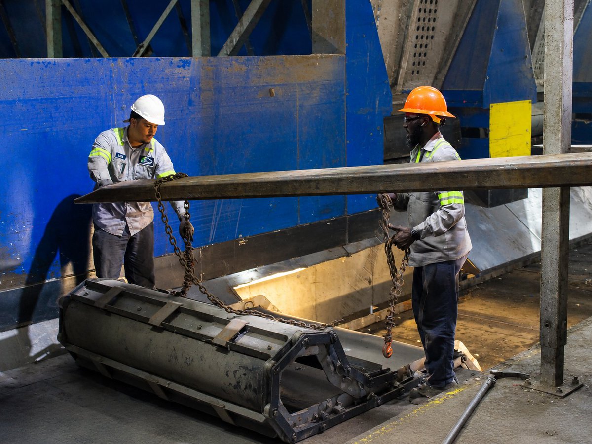 ElyEnterprises's tweet photo. Keeping recycling operations running. Our service team recently replaced a conveyor belt, repaired the frame, and minimized downtime for a customer. Need service? We're ready to help. 📞 216-252-8090 #RecyclingEquipment #FieldService #Maintenance https://t.co/0k6ShOCCri