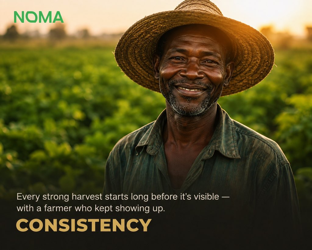 NomaServiceC's tweet photo. Every strong harvest starts long before it's visible, with a farmer who kept showing up. 🌾

To every farmer nurturing a field right now: the work you're putting in today is what tomorrow's harvest is built on. Keep going.

#Motivation #NOMA #AgriTech #Nigeria https://t.co/fxdyBR4Hr9