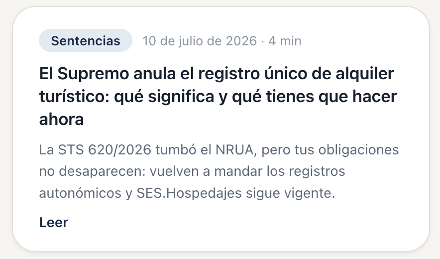 RadarVUT's tweet photo. El Supremo anula el registro único de alquiler turístico: qué significa y qué tienes que hacer ahora

👇👇

https://t.co/OEz75qicGk

#VUT #ViviendaTurística #España https://t.co/babdRohxRt