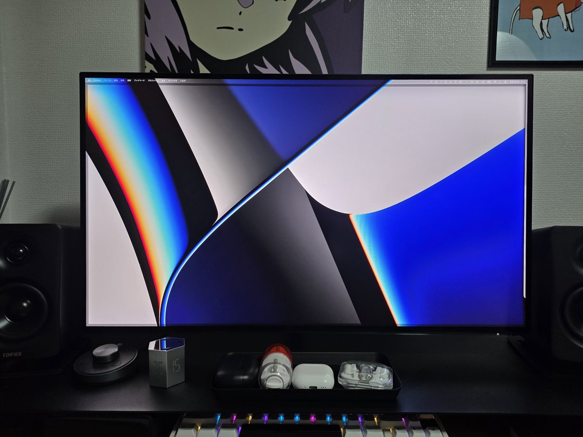 Shota_nospoon's tweet photo. 新しいモニター
輝度が3000:1あるお陰か、4kでも化け物みたいに綺麗に見える https://t.co/M0dib1yiX2