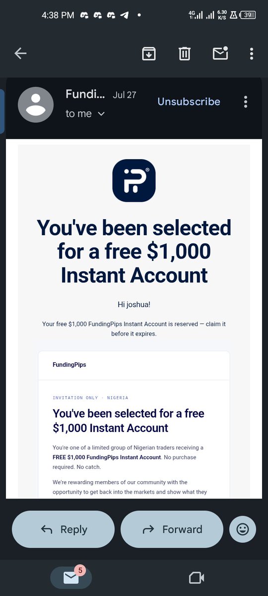Gattason_'s tweet photo. 🚨 @fundingpips , I really need answers.
I was selected as a Nigerian trader to receive a FREE $1,000 Instant Master Account 🇳🇬
I was so happy when I found out.
But after trying to complete my KYC, everything went completely wrong. 🧵👇 https://t.co/1ITw0auAvg