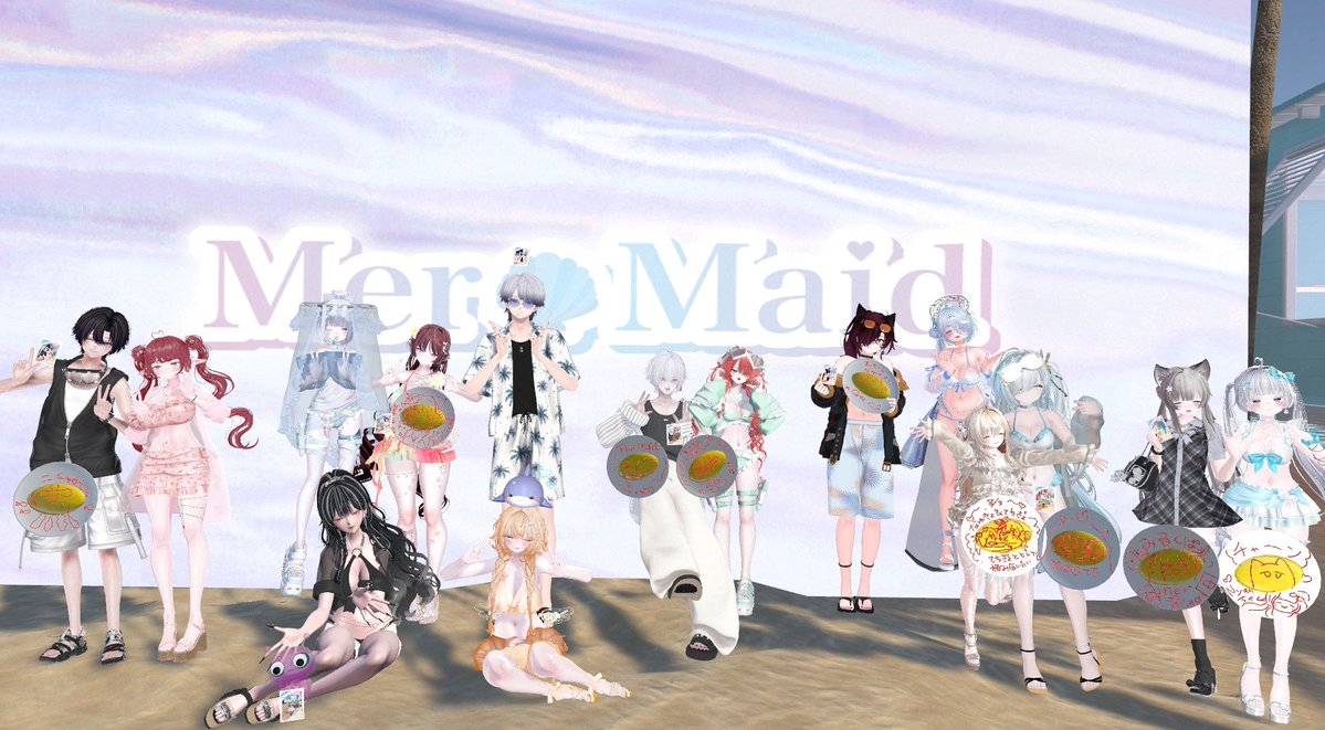 N0Rpz's tweet photo. 8/3 #MerMaid_VRC 第1回営業行けた!
人魚🧜♀️さんが人の姿で接客してくれるイベントで、すっごい海を感じれた🌊👏
メニューが多くて頼みきれなせそうだけど全部見てみたいです!✨
接客してくれたみゃあさんとあむさんありがとうございました!楽しかったです!⊂( ᴖ ̫ᴖ )⊃
by ニモ°・🐠 https://t.co/Dr1lybmZ10