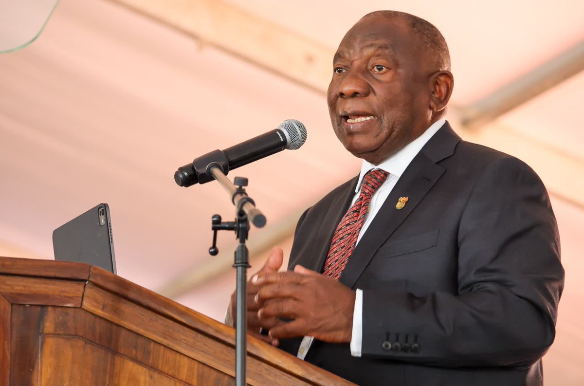 PresidencyZA's tweet photo. President @CyrilRamaphosa today delivered the keynote address at the official opening of the King Nyabela District Hospital in Middelburg, Mpumalanga.

In his address, the President said comprehensive healthcare is about walking alongside people through every stage of life by prioritising prevention, early detection and treatment.