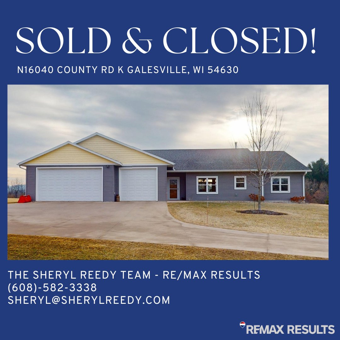 SherylReedy's tweet photo. 🏡 SOLD &amp; CLOSED IN GALESVILLE! 🎉

Congratulations to my seller on the successful closing of their home! Thank you for trusting me to guide you through the selling process. It was a pleasure representing you and helping you move on to your next chapter! https://t.co/A4m25pPIDK