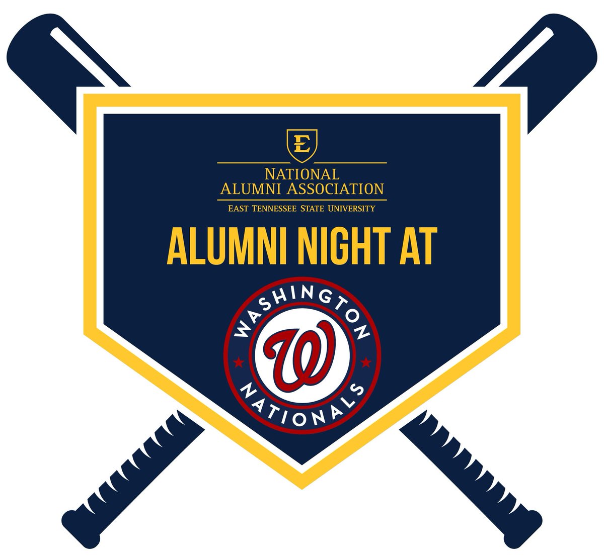 ETSUAlumni's tweet photo. Join fellow Buccaneers for ETSU Alumni Night at the Ballpark with the Washington Nationals on Sept 1. Kick off at 5:30 PM with a Home Plate Tailgate (food, drinks &amp; games), then first pitch at 6:45 PM as the Nationals take on the Braves! #ETSUPRIDE365

https://t.co/sOblQFUqct https://t.co/U7cGjL7tNy