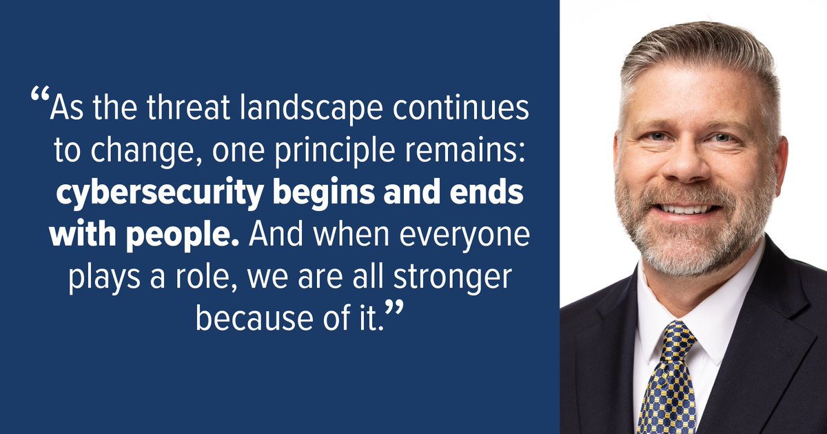 MRESnews's tweet photo. Cybersecurity starts with people. Technology matters, but awareness and everyday decisions are our strongest defense against cyber threats. Learn more: https://t.co/t46EBmwzsS https://t.co/bCFDEKnmH5