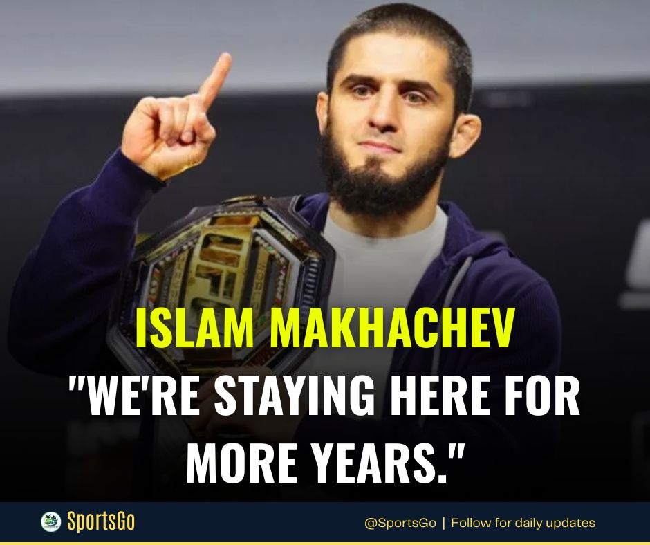 SportsGo9's tweet photo. 🚨 ISLAM MAKHACHEV SHUTS DOWN RETIREMENT RUMORS!
Ahead of UFC 330, the welterweight champion made it crystal clear that he has no intention of walking away after facing Ian Machado Garry.
#IslamMakhachev #UFC330 #UFC #IanMachadoGarry #mmaworld https://t.co/vZXYowtfWU