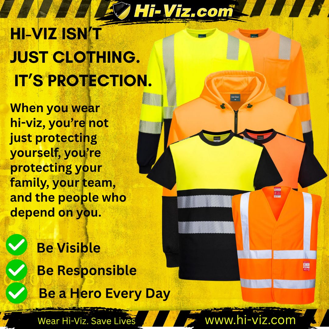 HiVizSafety's tweet photo. How visible are you when it matters most? ππ¦Ί
Hi-viz wear isn't just about compliance. It's about protection, awareness, and making sure everyone gets home safely at the end of the day.
#SafetyAwareness #HiViz #PPE #WorkplaceSafety #ConstructionSafety https://t.co/4b9keshHIJ