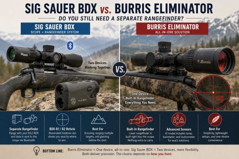 gunsandoptic's tweet photo. 🎯 #SigSauerBDX vs. #BurrisEliminator — Which smart riflescope system comes out on top? Do you still need a separate #rangefinder, or can these optics handle it all? Explore the features, pros, and real-world performance in our latest comparison.

🔗 https://t.co/mtAZTVodU6 https://t.co/t9XJdsliBr