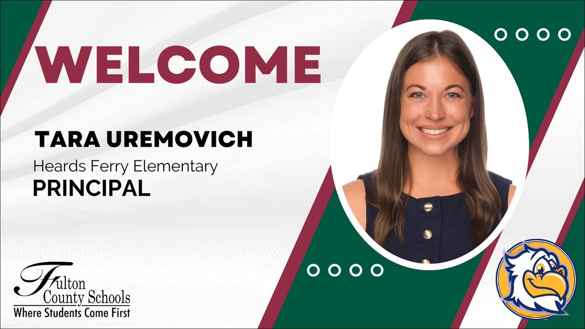 gsucehd's tweet photo. Educational leadership alum Tara Uremovich has been promoted to principal of Heards Ferry Elementary School in @FultonCoSchools! Congratulations, Tara! (Photo credit: @alexbatesedu) https://t.co/ltE2t4cgzs https://t.co/TSLhNNtdpB