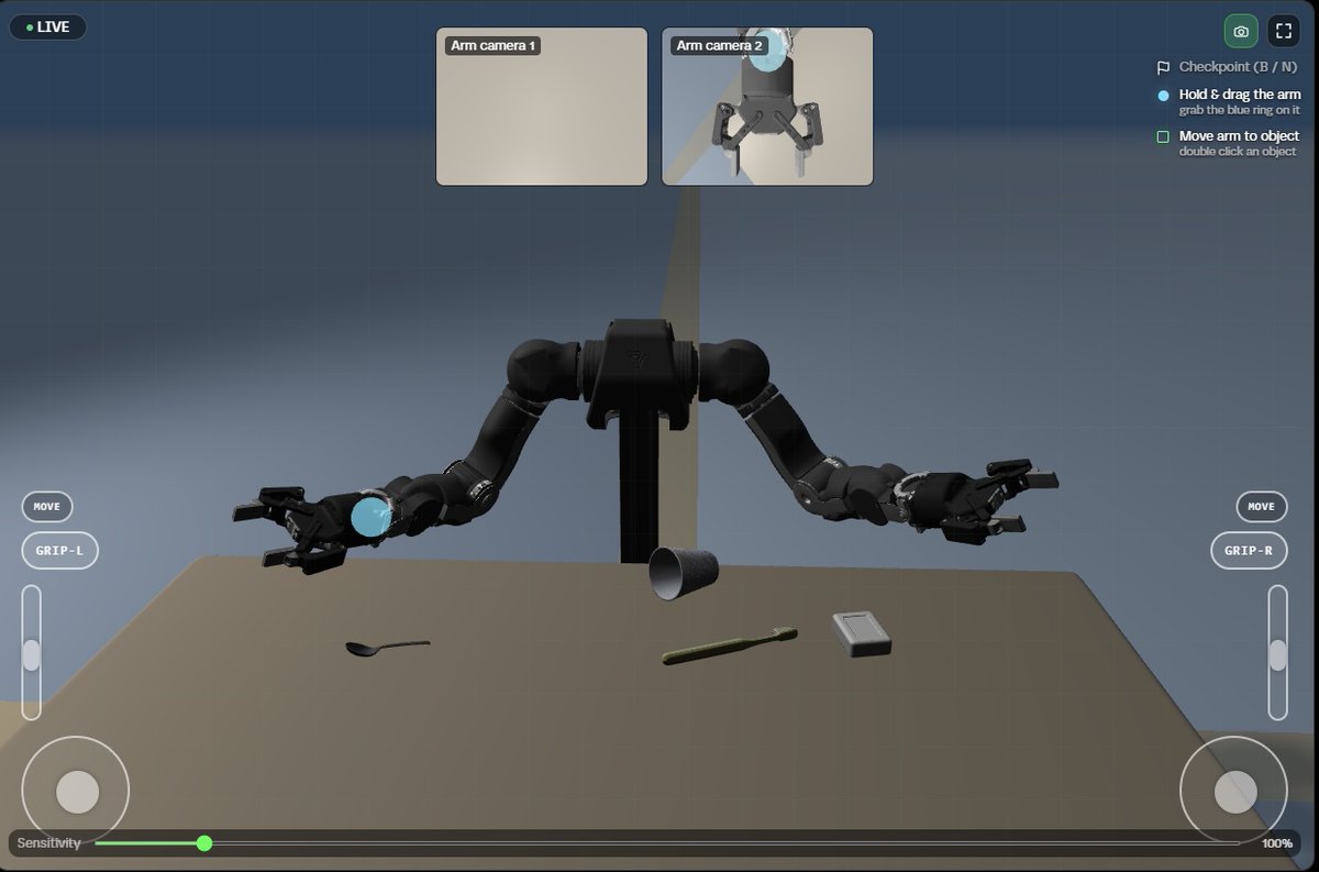 nemos_01's tweet photo. Axis Robotics raised $12M in seed funding to build data infrastructure for physical AI, training robots through humans

what they're building: unlike LLMs that train on text, robots lack real-world data - motion trajectories, physical interactions.

team is researchers from Berkeley, CMU, Georgia Tech, NTU.
already partnered with Booster Robotics, Manicore Tech, etc

why I'm farming this specifically:

> hard to farm for sybils - try the tasks yourself
> tasks are manually reviewed, no botting/scripting
> zero investment required
> team is transparent about rewards
> Discord is genuinely well-made

points system: the more and harder tasks you complete, the more tasks and points unlock before TGE.

Life hacks:
- each task can be completed up to 5 times
- if something doesn't load/work, hit F5 and retry

Tasks HUB (limited, refreshed periodically):
https://t.co/xFuf8HBvxe
Discord:
 https://t.co/DUpGBI6jpa

new meta unlocked - train to earn
