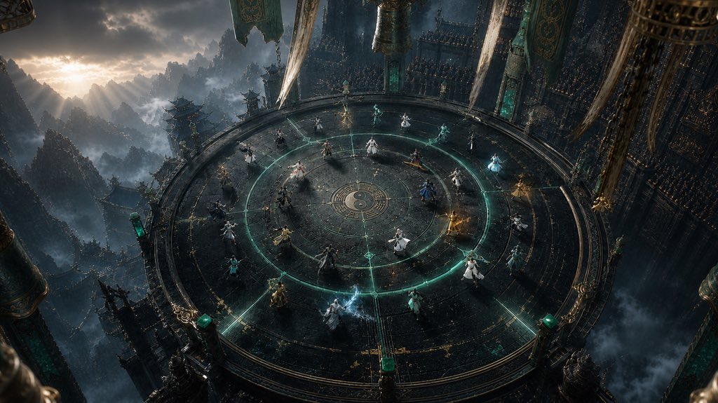 FunverseGG's tweet photo. The arena awaits.
24 warriors, aligned with the 24 solar terms. One onchain verdict. One champion.
Every battle, settlement, and honor lives on Anubis.

FUN LONGINUS is coming. ⚔️
#FUNVERSE #FUNLONGINUS #AnubisChain #OnchainGaming https://t.co/WtqDSrSDyh