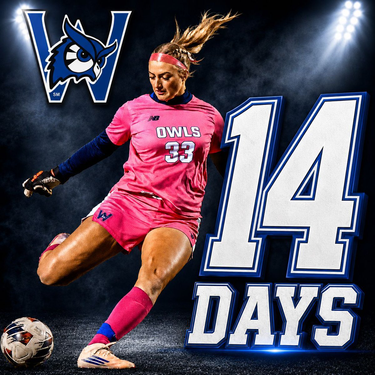 WestfieldOwls's tweet photo. 14 more days until the MASCAC defending champions return to Westfield as the Owls women's soccer team report back to campus on August 18! #LetsGoOwls https://t.co/rM7GHcoNTt