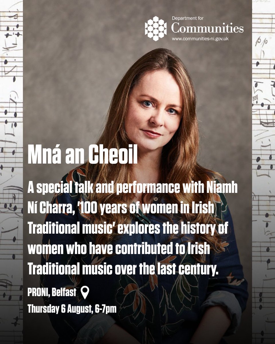 CommunitiesNI's tweet photo. @fleadhcheoil ๐ Discover the full programme by visiting the websites of our partners:
๐๏ธ @PRONI_DFC
๐ผ๏ธ @NatMuseumsNI @UlsterMuseum @UFM_Cultra
๐จ @ArtsCouncilNI
#Fleadh2026 #CommunitiesNI #TradMusic https://t.co/Usn8XGQ0a5