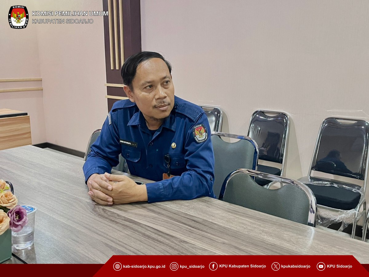 kpukabsidoarjo's tweet photo. Halo #TemanPemilih π
Menutup rangkaian #SelasaCeria, Komisi Pemilihan Umum (KPU) Kabupaten Sidoarjo mengikuti Rapat Sosialisasi Peraturan Menteri Keuangan (PMK) Nomor 41 Tahun 2026 yang diselenggarakan oleh KPU Republik Indonesia secara daring pada Selasa, 4 Agustus 2026. https://t.co/AuamBz099S
