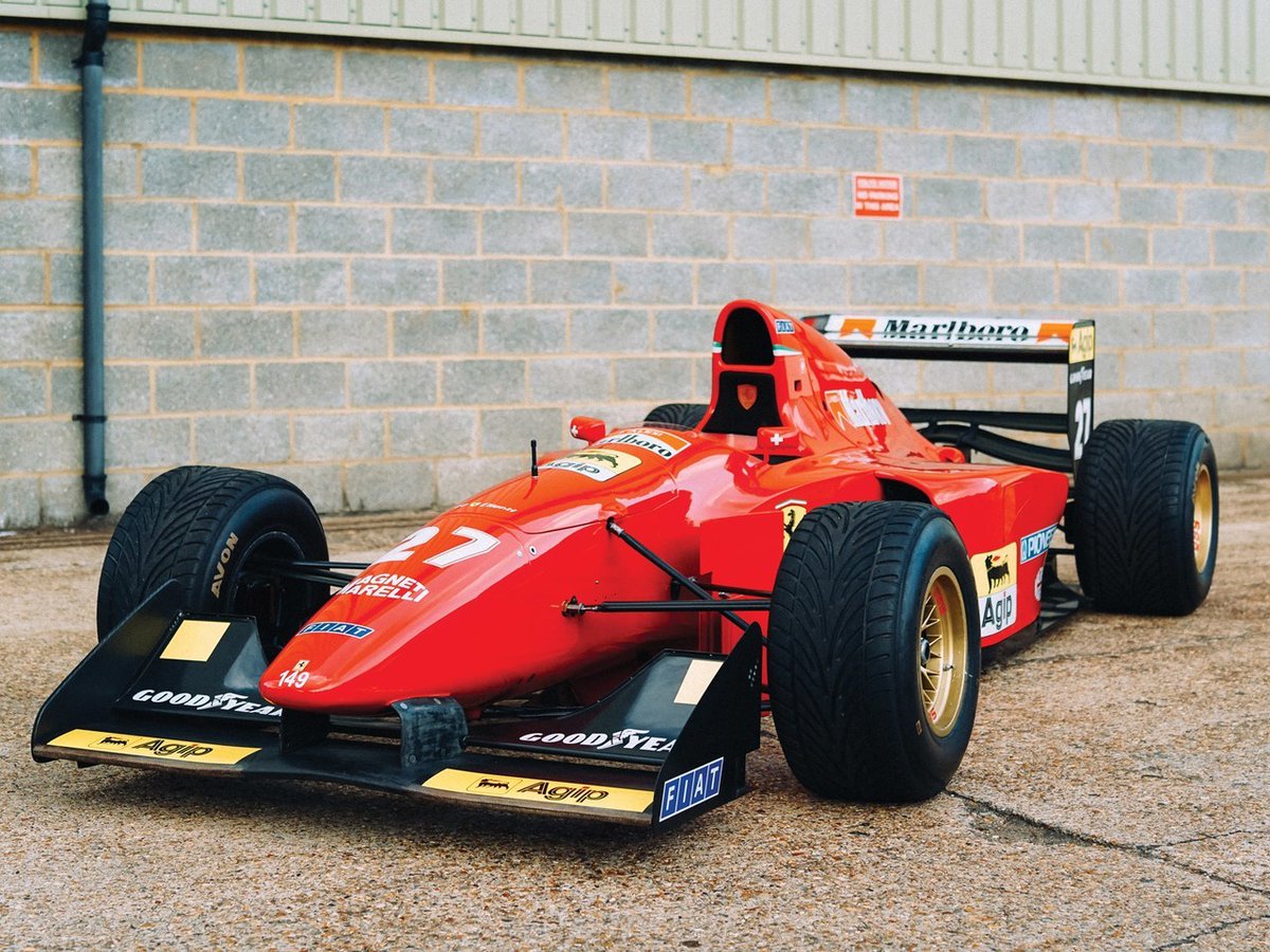 rocketengine's tweet photo. Ferrari 412T1B、
412T1の流麗な美しさを完全に破壊して、あるものを可能な限り利用して再構築した現地改修的なデザインが好き https://t.co/fX0MHrJfAP