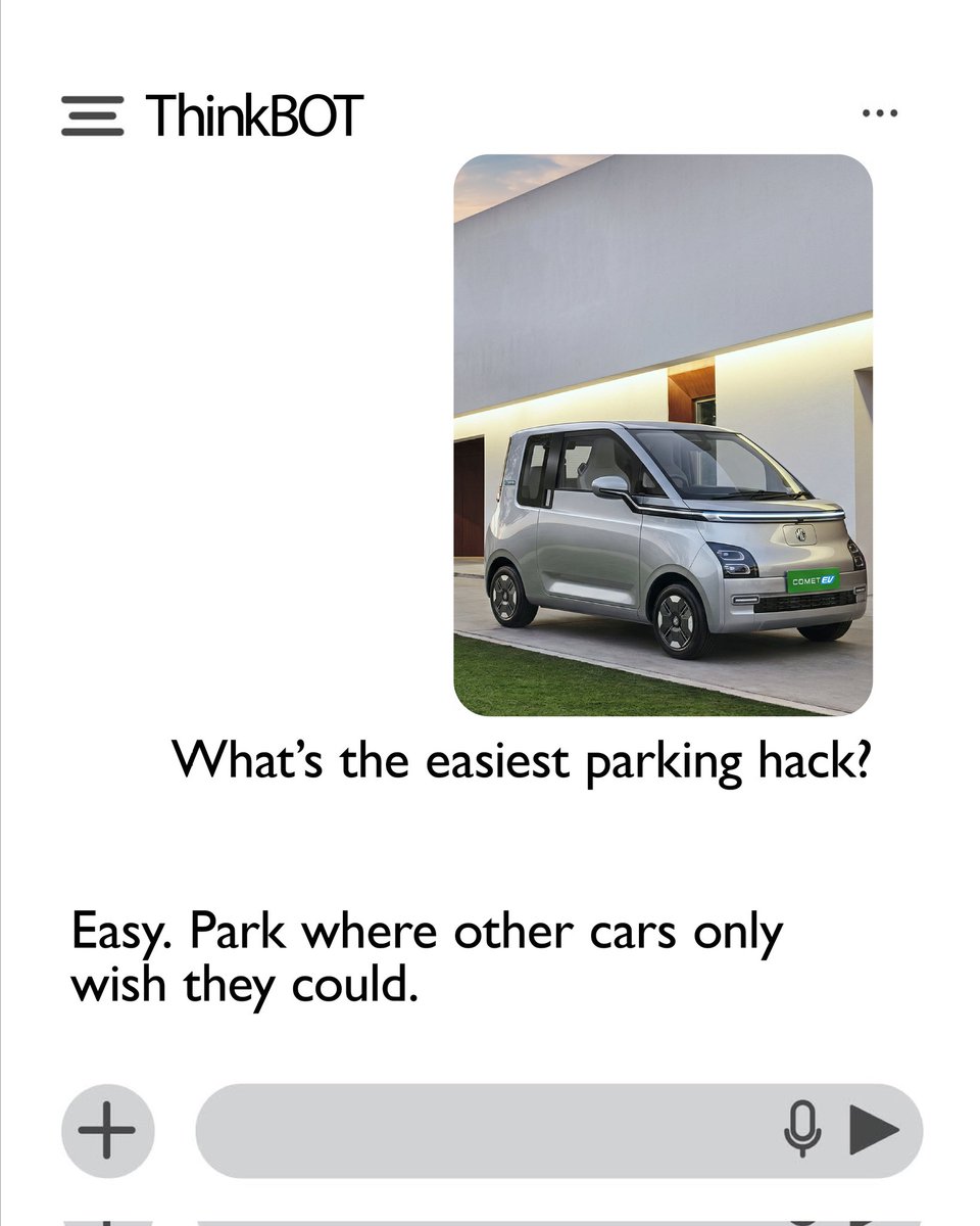 MGMotorIn's tweet photo. Guess, some questions don't have simple answers.
#MGCometEV #StreetSmartCar #MorrisGaragesIndia #MGMotorIndia https://t.co/1Cuy0QImKT