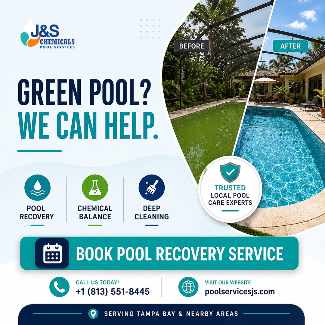 JSPoolServices's tweet photo. 💧 Green pool? We've got it covered. 

Our experts restore cloudy, algae-filled pools with professional cleaning and chemical balancing. 

Dive back into crystal-clear water!

📅 Book now: https://t.co/25fy1roiNK

#PoolServicesJS #PoolCleaning #GreenPool https://t.co/uI8EZ47Xk2
