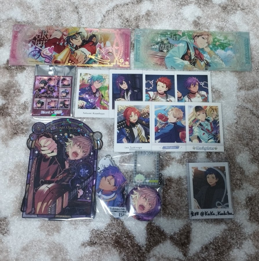 Knkn_Kankitsu_'s tweet photo. @sab_kori 初めまして、こんばんは。検索よりお声掛け失礼いたします。
当方凪砂/弓弦/茨/ライカ/カンナのお品物求めているのですが、画像のものと交換いただけるお品物はありますでしょうか？
ご検討よろしくお願いいたします。 https://t.co/17gnzA4LJf