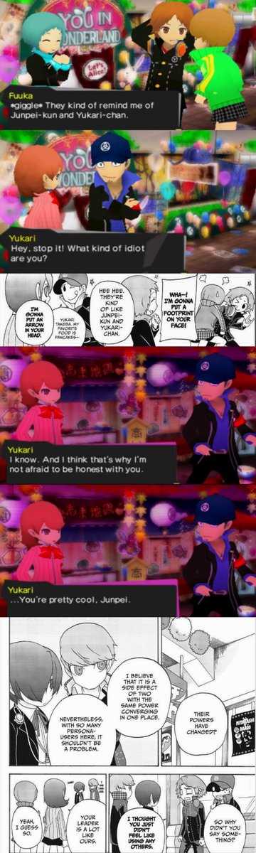 Jikamond's tweet photo. @Sonessed25 (Chie state fact she'd never be into Yosuke and is uncomfortable w/the idea genuinely,in October. It's just uncomfortable. Chie state fact point it's true platonic friendships guys, girls without romance. Yukari state same to Junpei. Yukari,Chie'd rather eat glass,Let's be real). https://t.co/0k27CcYM9H
