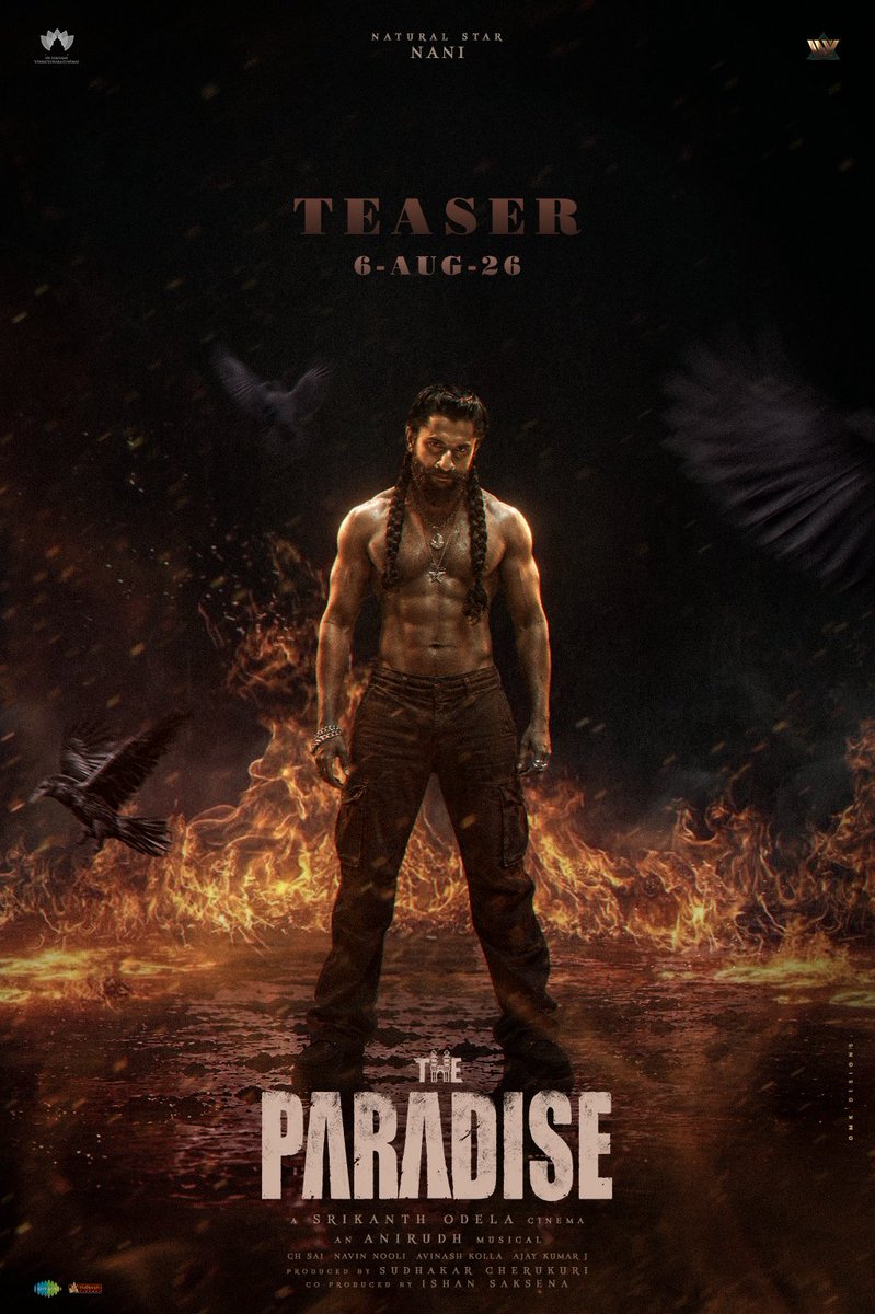 manojkumarodela's tweet photo. Silence is over.
Rage has found its face. ⚡

On August 6, witness the beginning of a brutal new era. 💥

#TheParadiseTeaser
#TheParadise❤️‍🔥

Natural🌟 #Nani in an #SrikanthOdela Cinema
An #Anirudh Musical https://t.co/RTP45d6BTF
